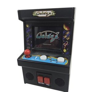 Basic Fun Galaga Mini Arcade Cabinet Retro Handheld Game Black 09622 Namco VIDEO